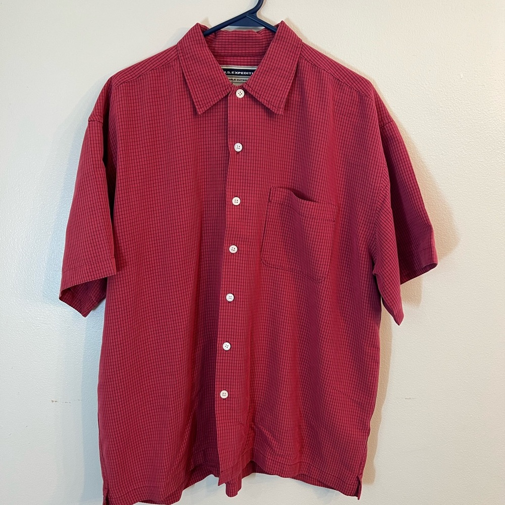 Classic Red Button Down Shirt for Men